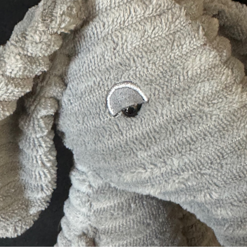 Jellycat Unisex Baby Large Corduroy Gray Elephant Plush EUC - Picture 4 of 8